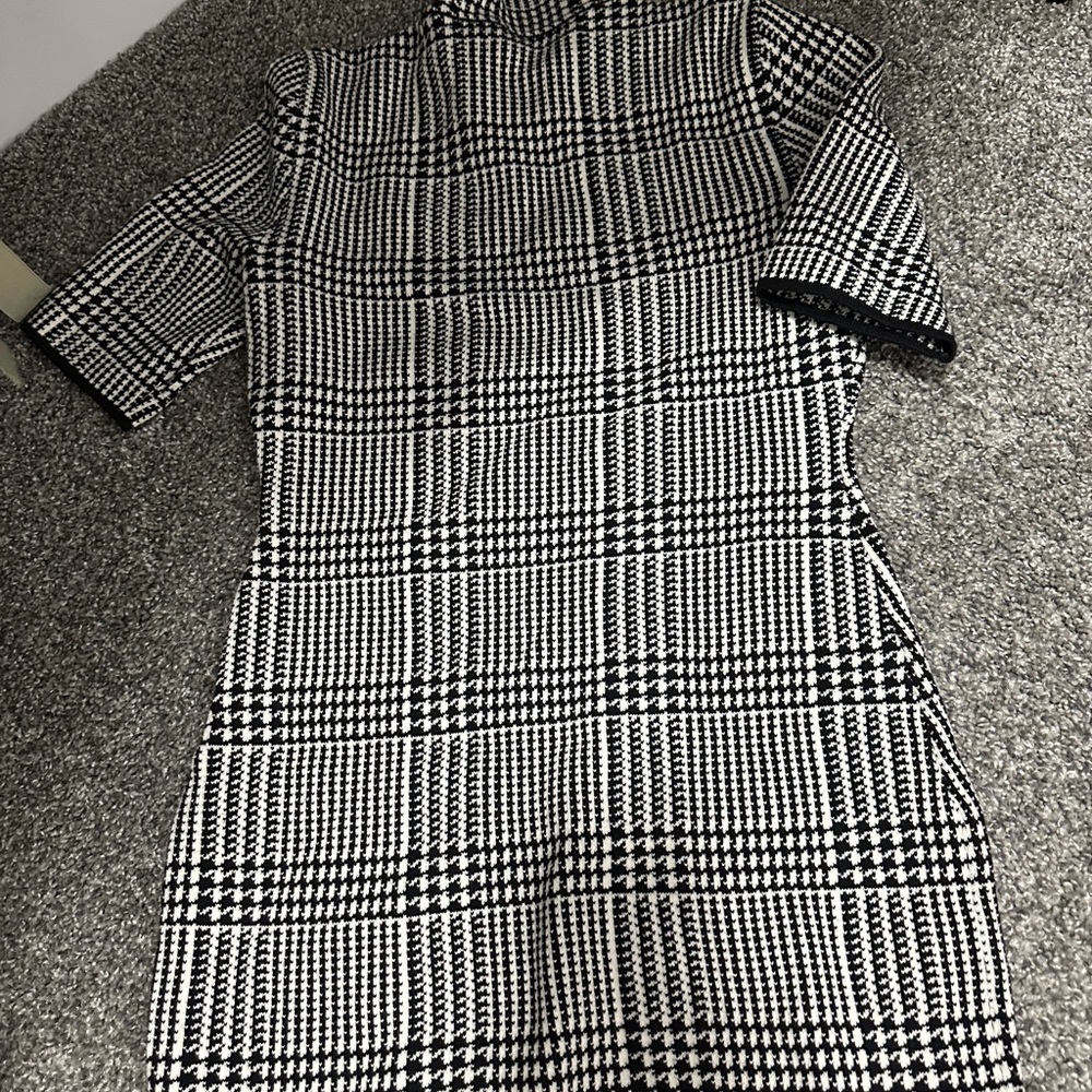 Chaps checkered dress midi